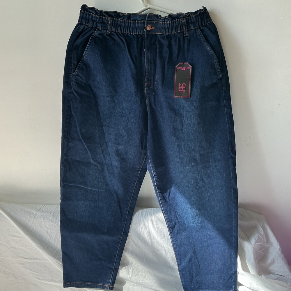 Women's Dark Blue Boyfriend Jeans